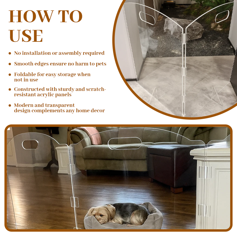 Clear Acrylic Pet Gate