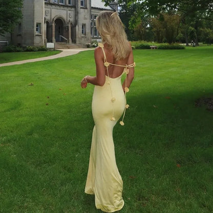 Scarlet Rose Backless Gown