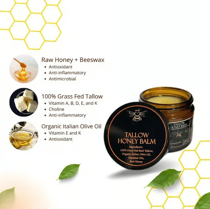 Tallow Honey Balm – Natuurlijke verzorging voor een stralende huid